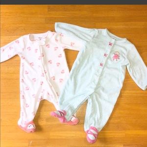 2 Carter’s Infant Sleepers Excellent Condition!